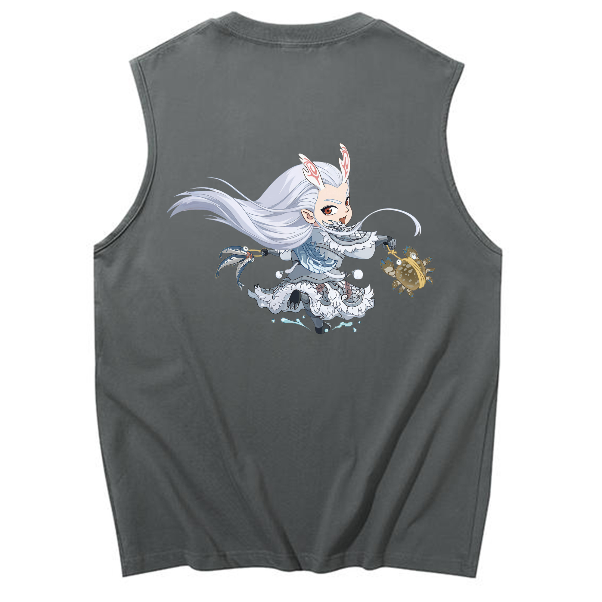 （画像用） Ne Zha 2 ナタ 魔童の大暴れ コットン100％タンクトップ（背面プリント）